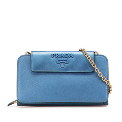 Saffiano Metal Oral Phone Wallet on Chain