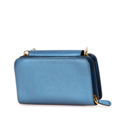 Saffiano Metal Oral Phone Wallet on Chain