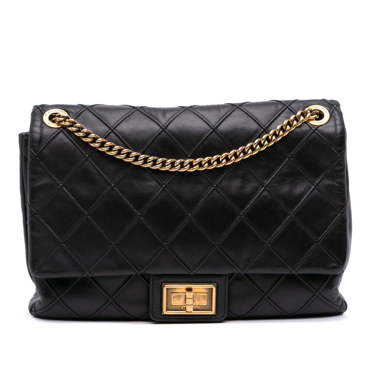 Large Reissue 2.55 Diamond Debossed Calfskin Cosmos Flap