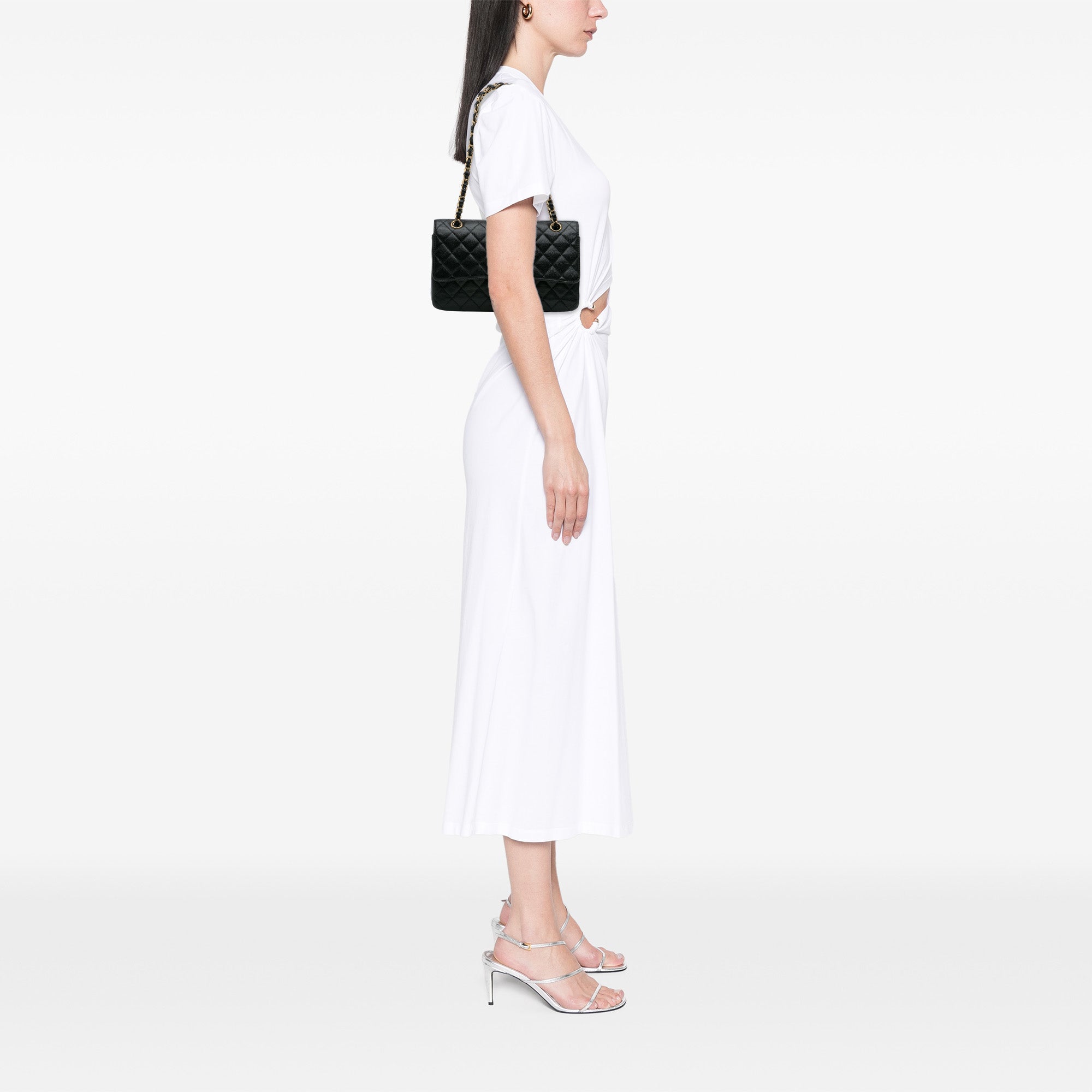 Medium Classic Caviar Double Flap