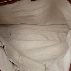 Tall Leather Bamboo Shopper Tote