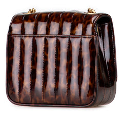 Small Patent Monogram Tortoiseshell Vicky Chain Bag