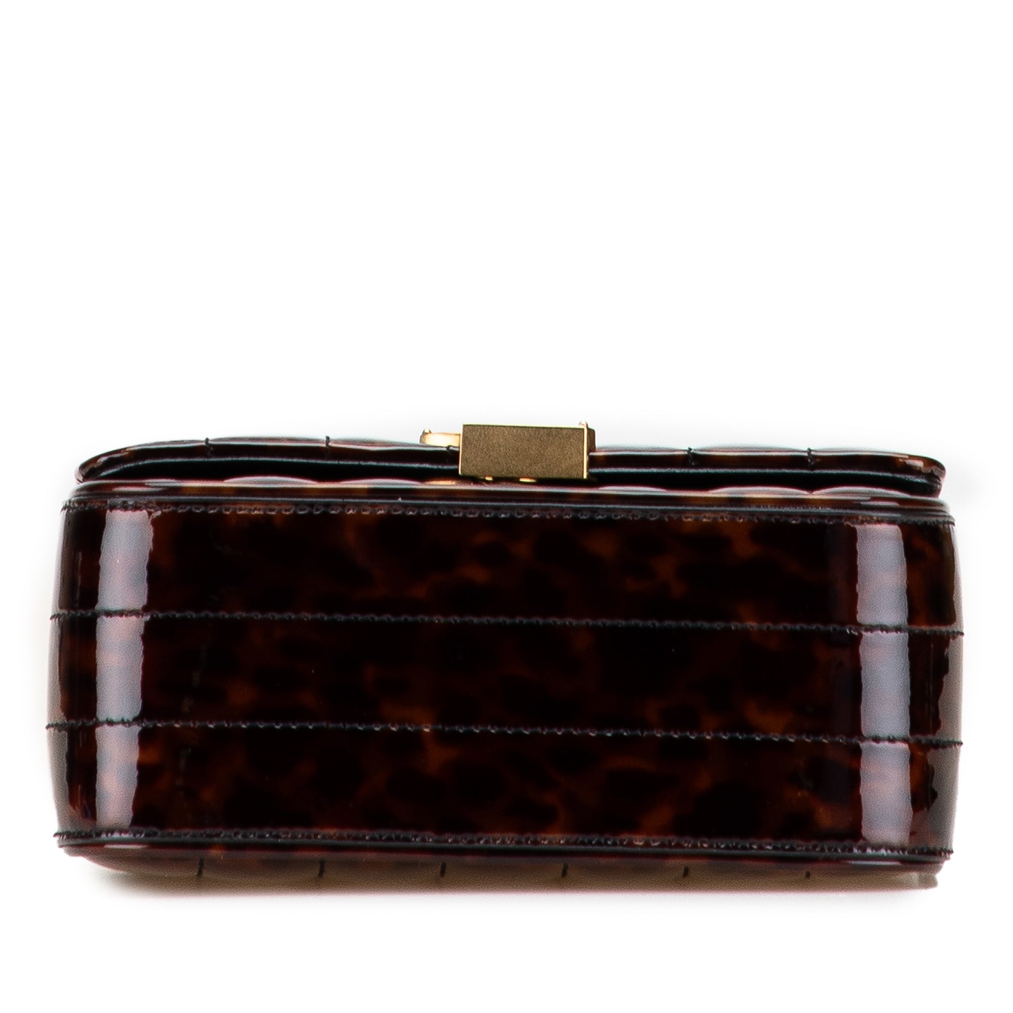 Small Patent Monogram Tortoiseshell Vicky Chain Bag