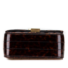 Small Patent Monogram Tortoiseshell Vicky Chain Bag