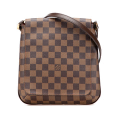 Damier Ebene Musette Salsa Long Strap