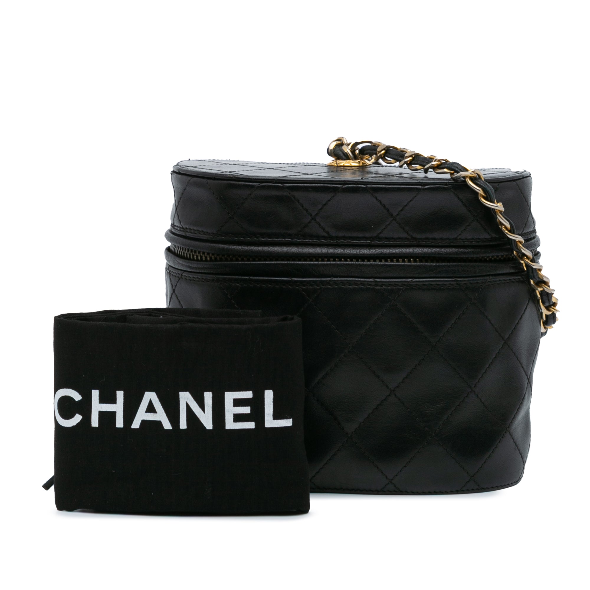 Quilted Lambskin Tassel Vanity Case
