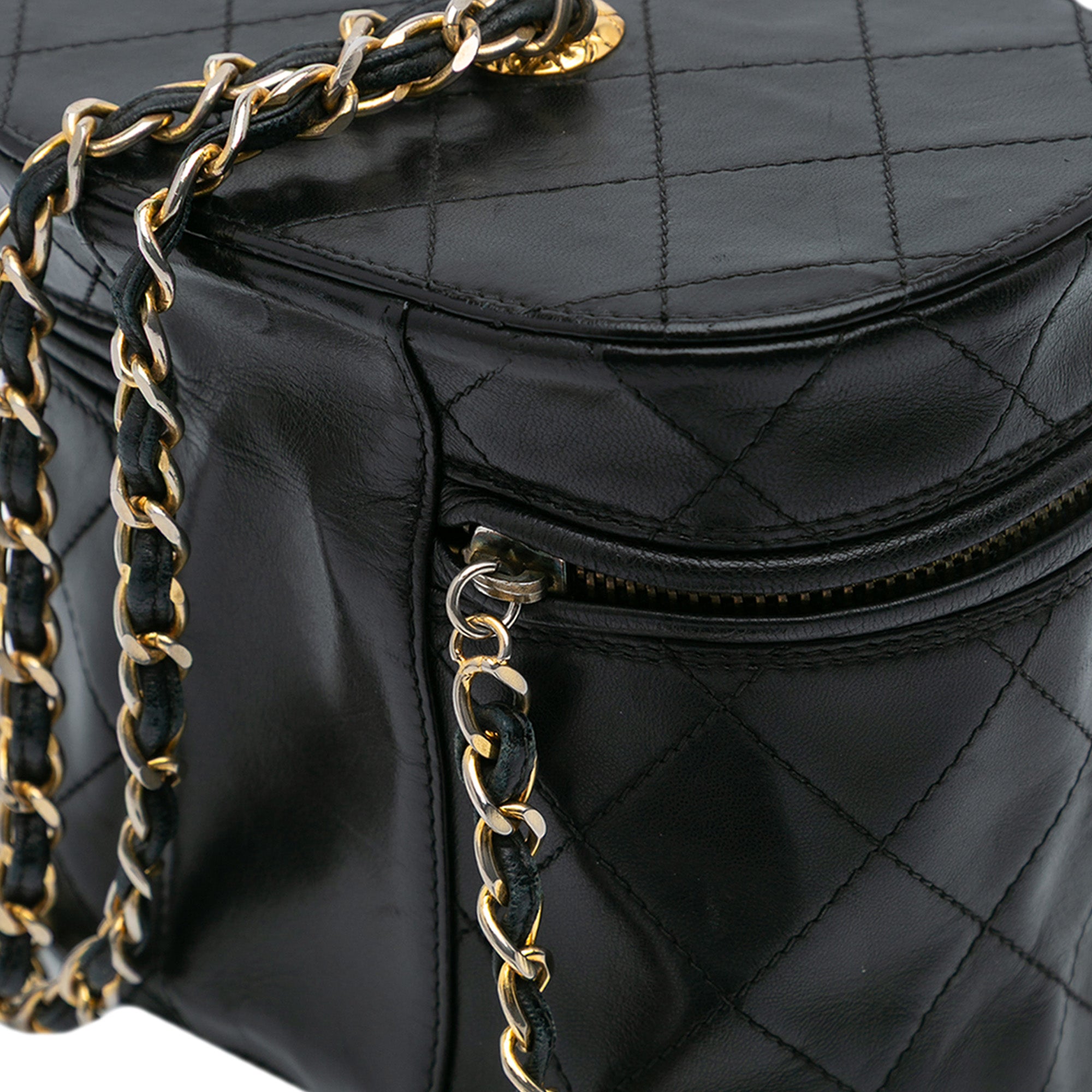 Quilted Lambskin Tassel Vanity Case