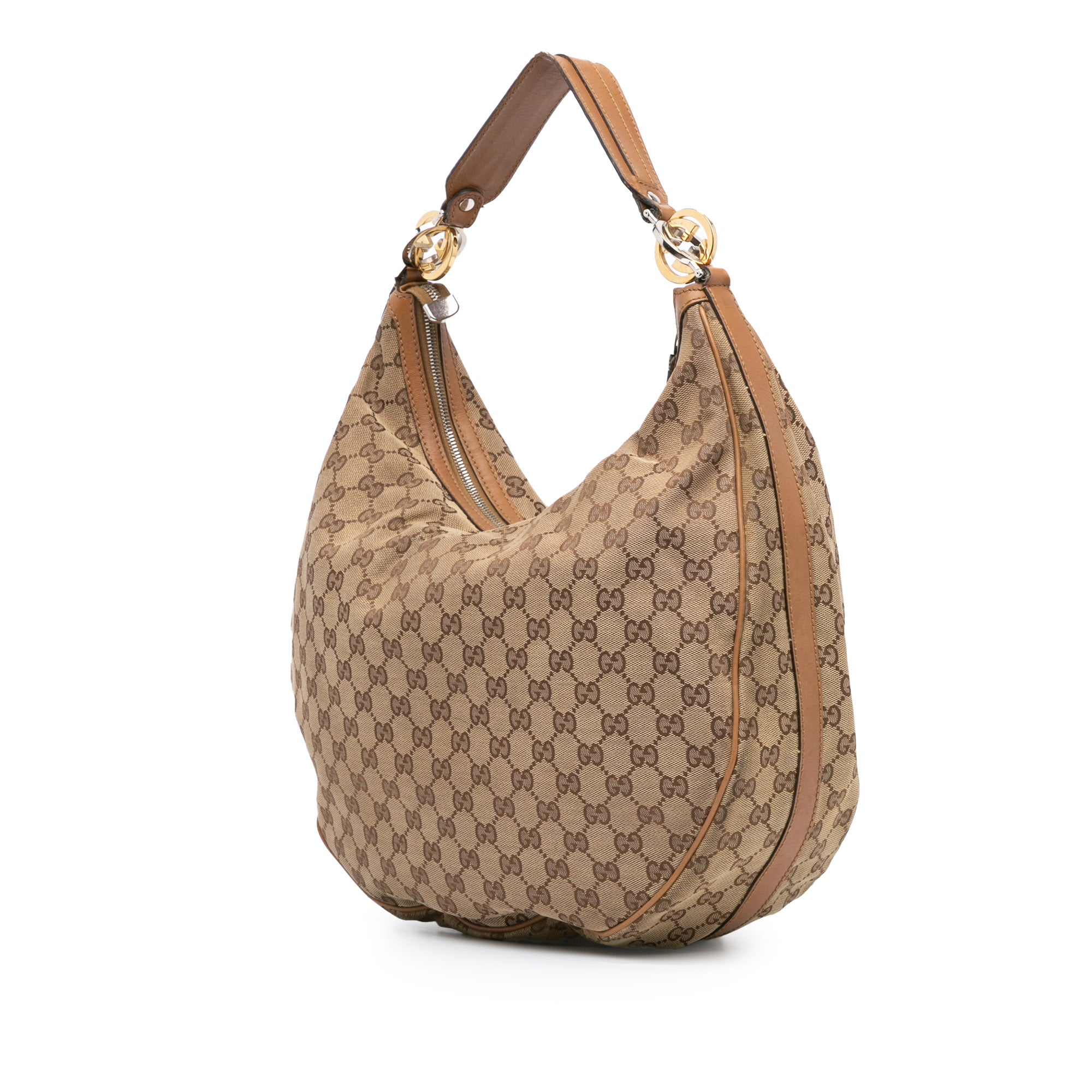 Large GG Canvas Twins Hobo