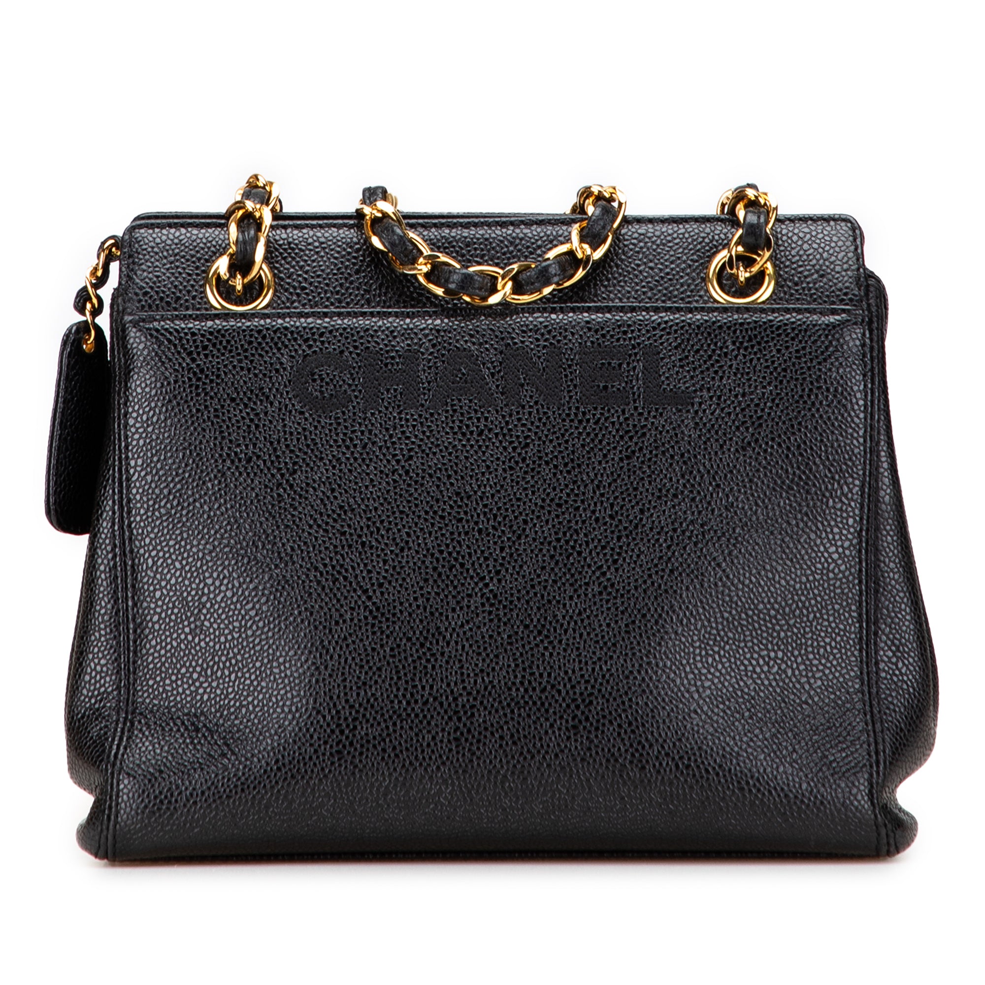 Caviar Logo Chain Tote