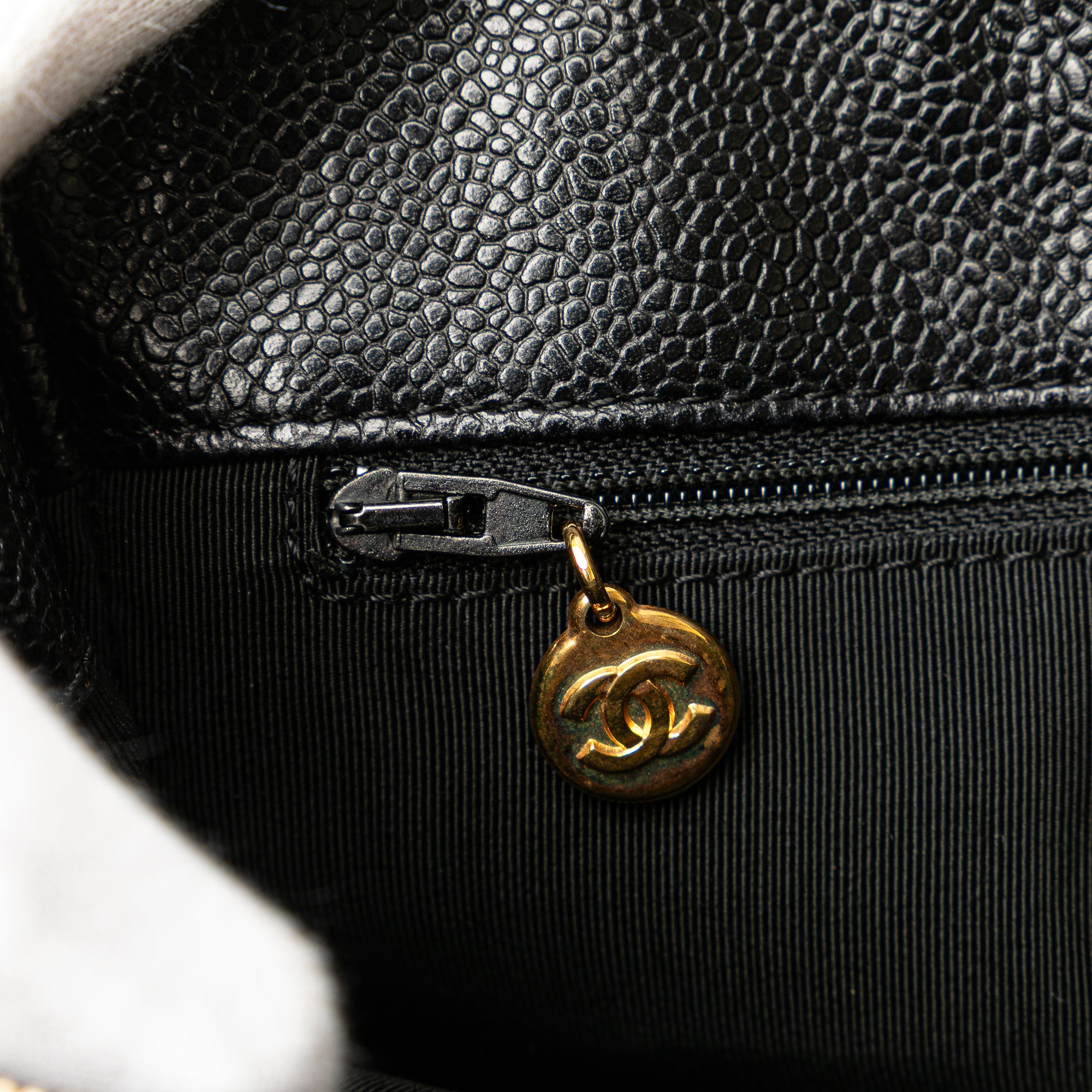 Caviar Logo Chain Tote