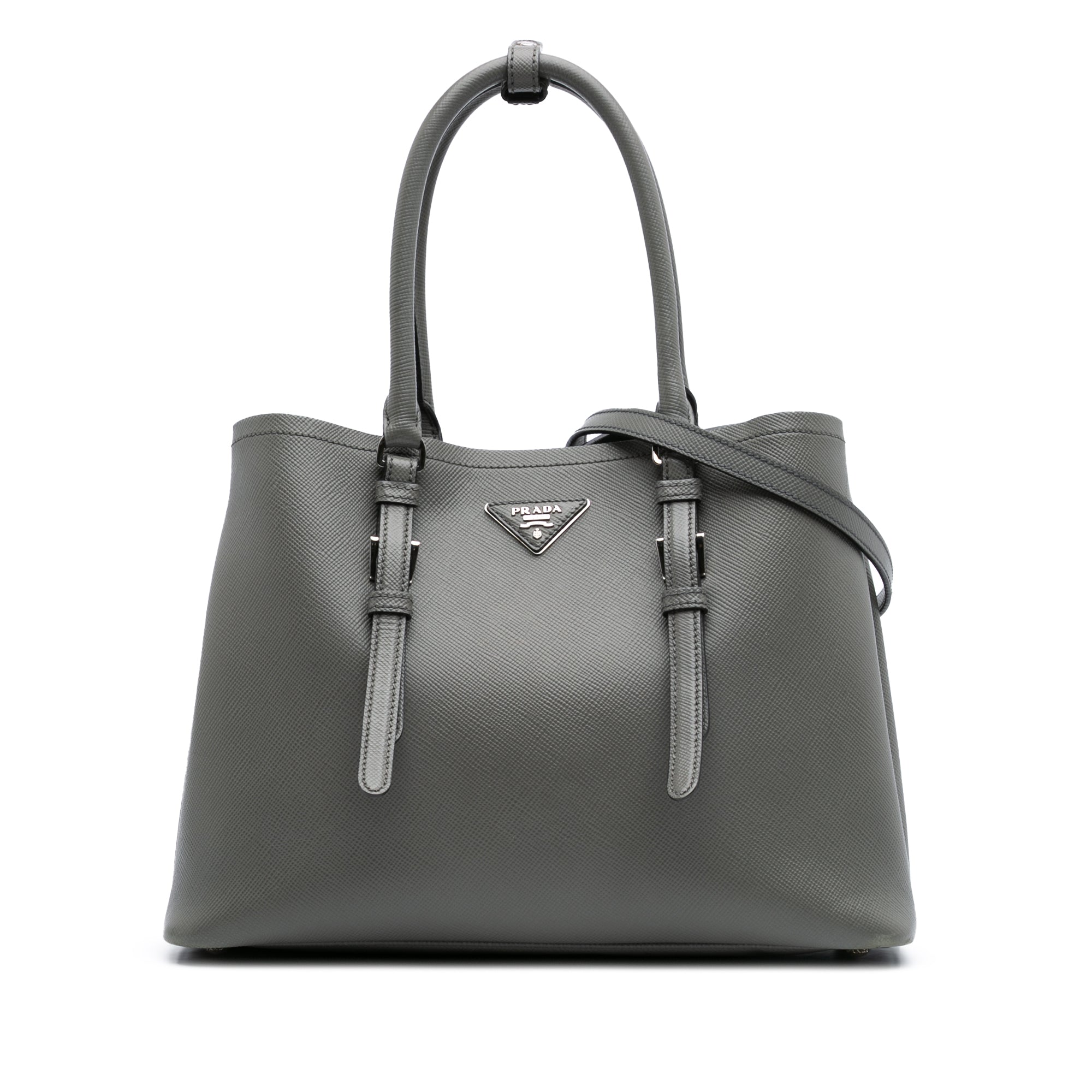 Medium Saffiano Cuir Double Satchel
