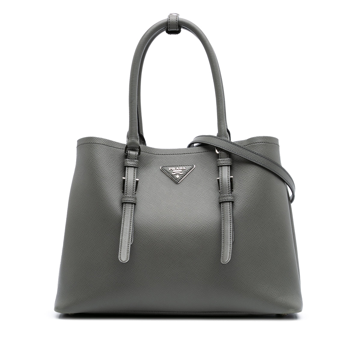 Medium Saffiano Cuir Double Satchel
