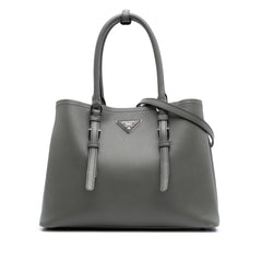 Medium Saffiano Cuir Double Satchel
