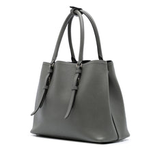 Medium Saffiano Cuir Double Satchel