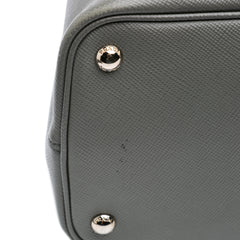 Medium Saffiano Cuir Double Satchel