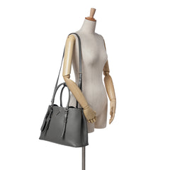 Medium Saffiano Cuir Double Satchel