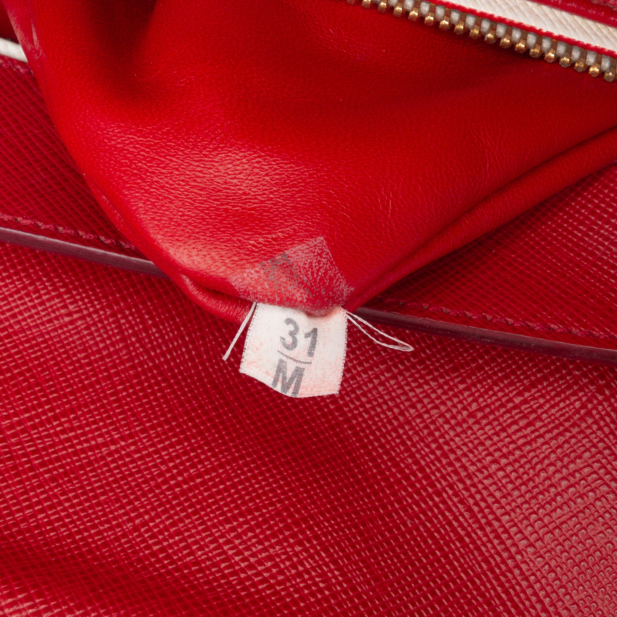 Bicolor Saffiano Turnlock Satchel