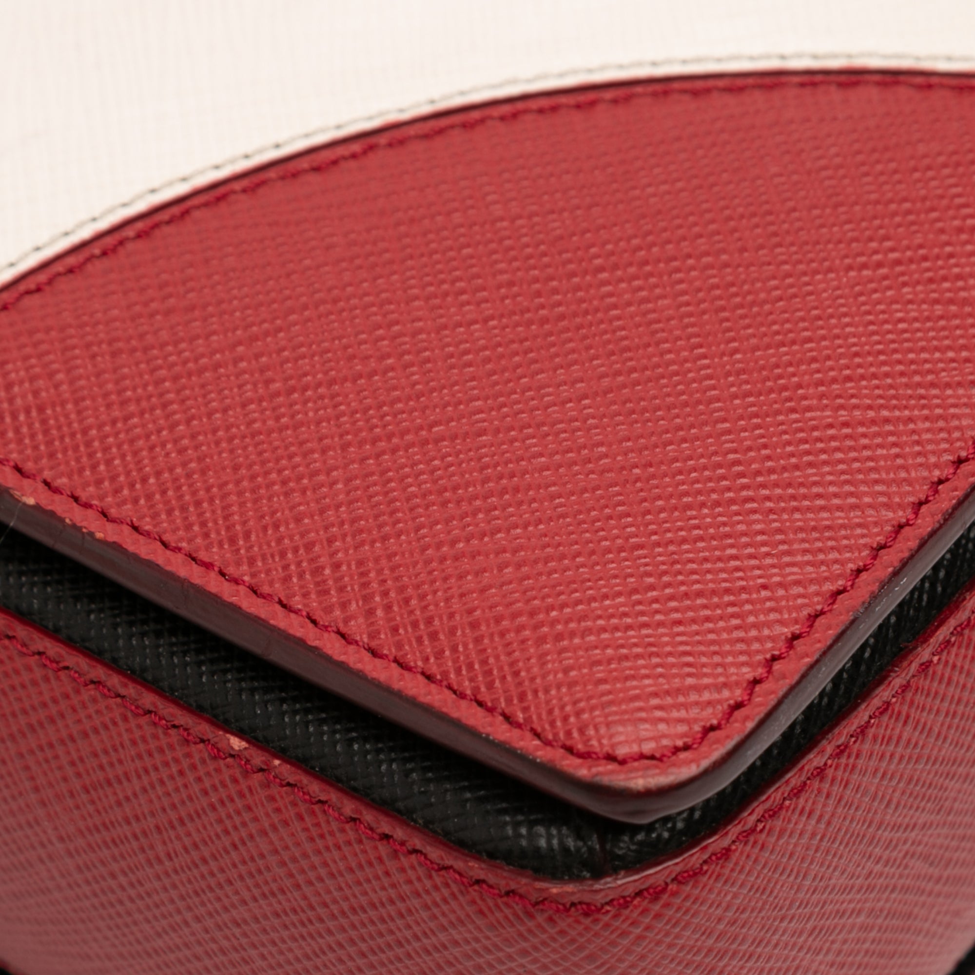 Bicolor Saffiano Turnlock Satchel