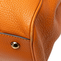 Medium Calfskin Bamboo Shopper Satchel