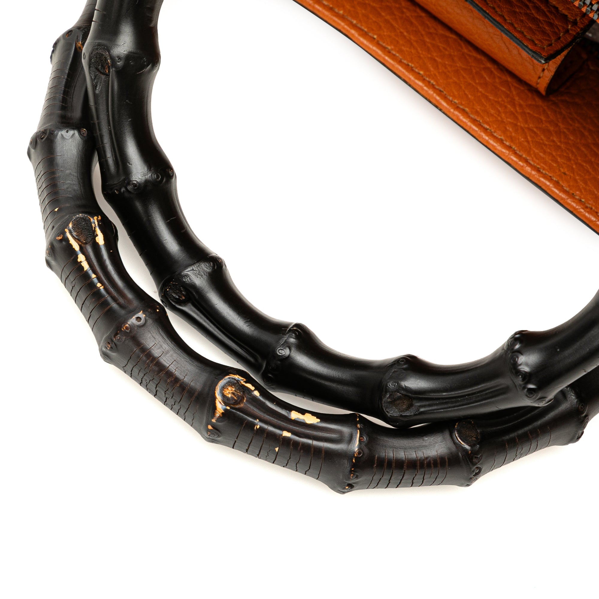 Medium Calfskin Bamboo Shopper Satchel