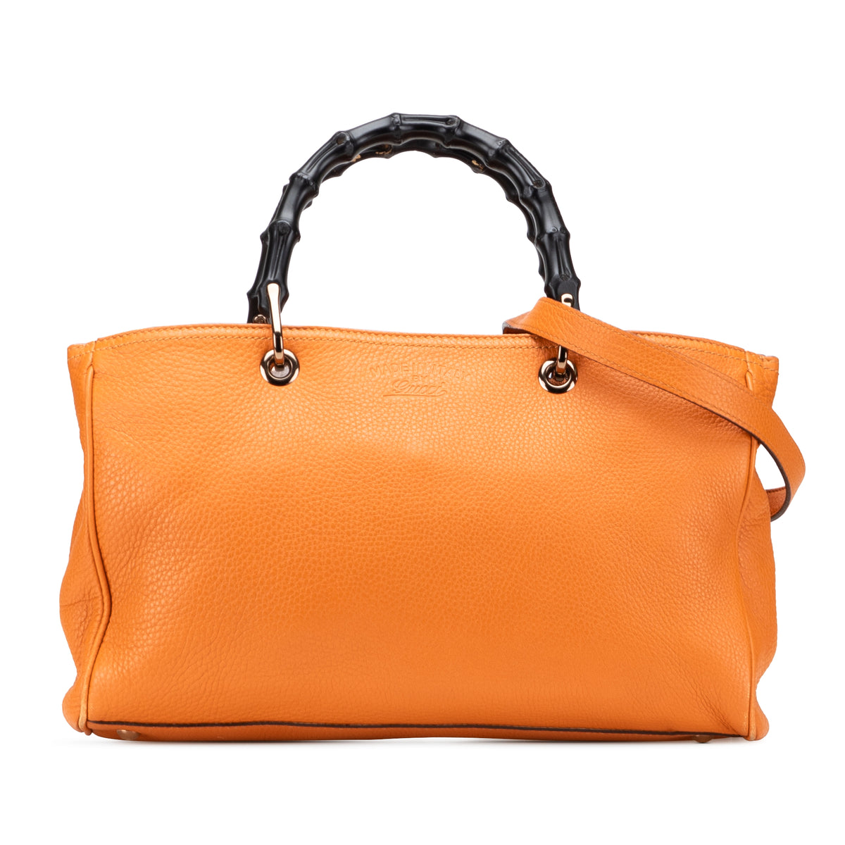 Medium Calfskin Bamboo Shopper Satchel