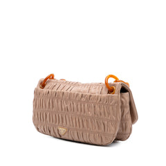 Nappa Gaufre Resin Chain Shoulder Bag