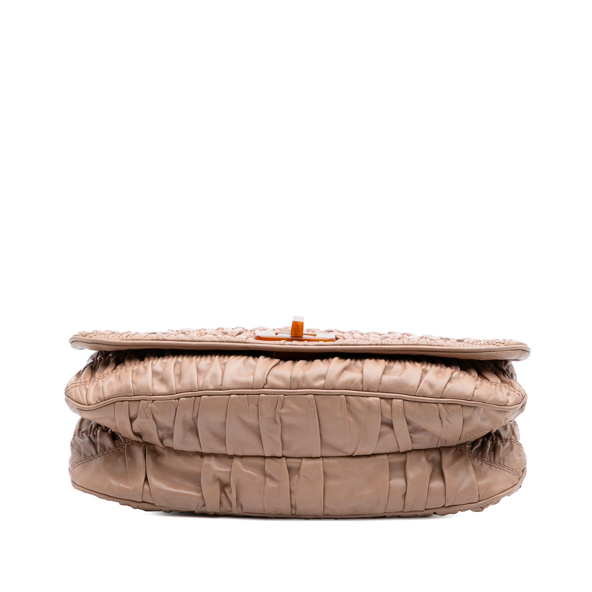 Nappa Gaufre Resin Chain Shoulder Bag