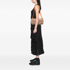 Nappa Gaufre Resin Chain Shoulder Bag