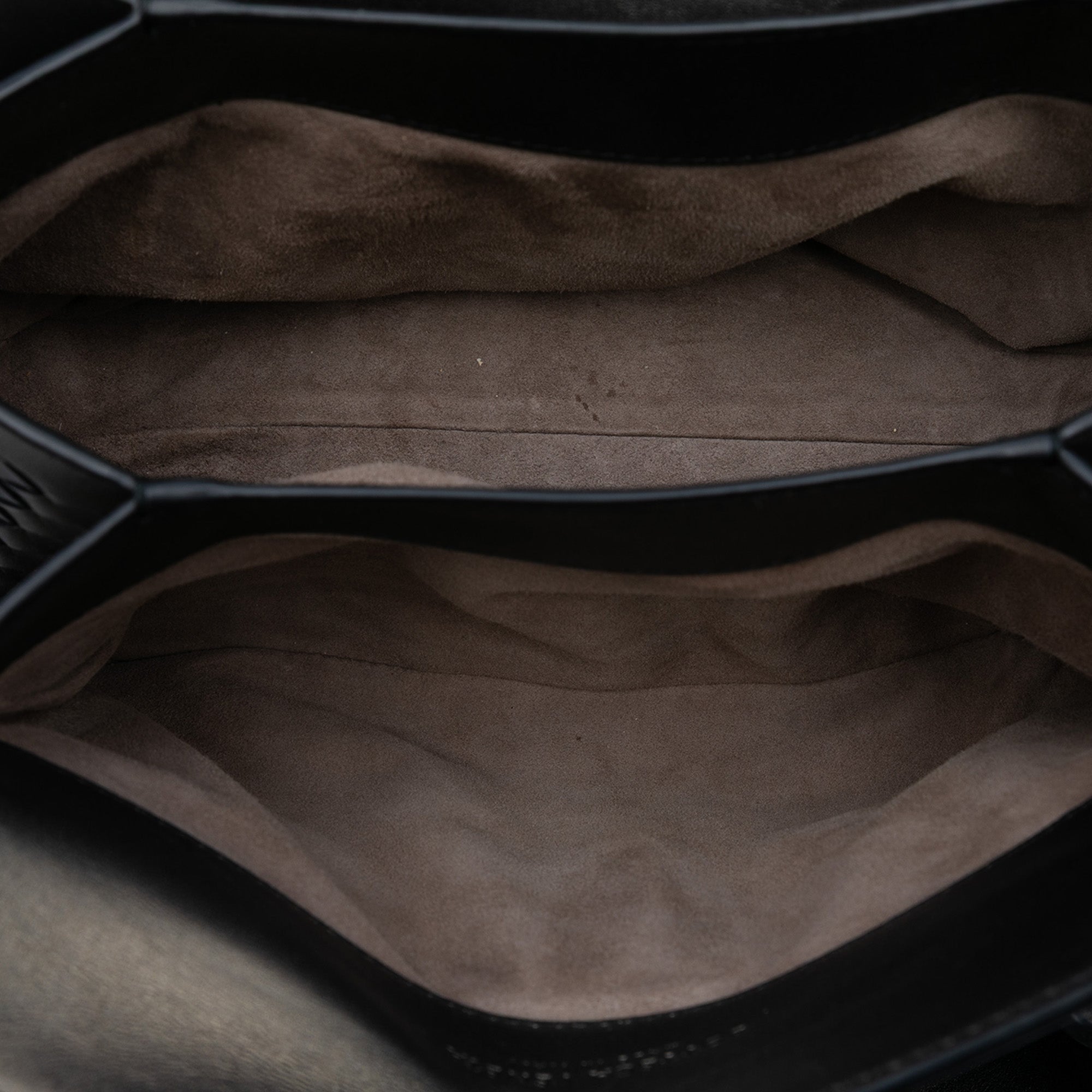 Small Intrecciato Trimmed Metallic Nappa Grommet Piazza Satchel