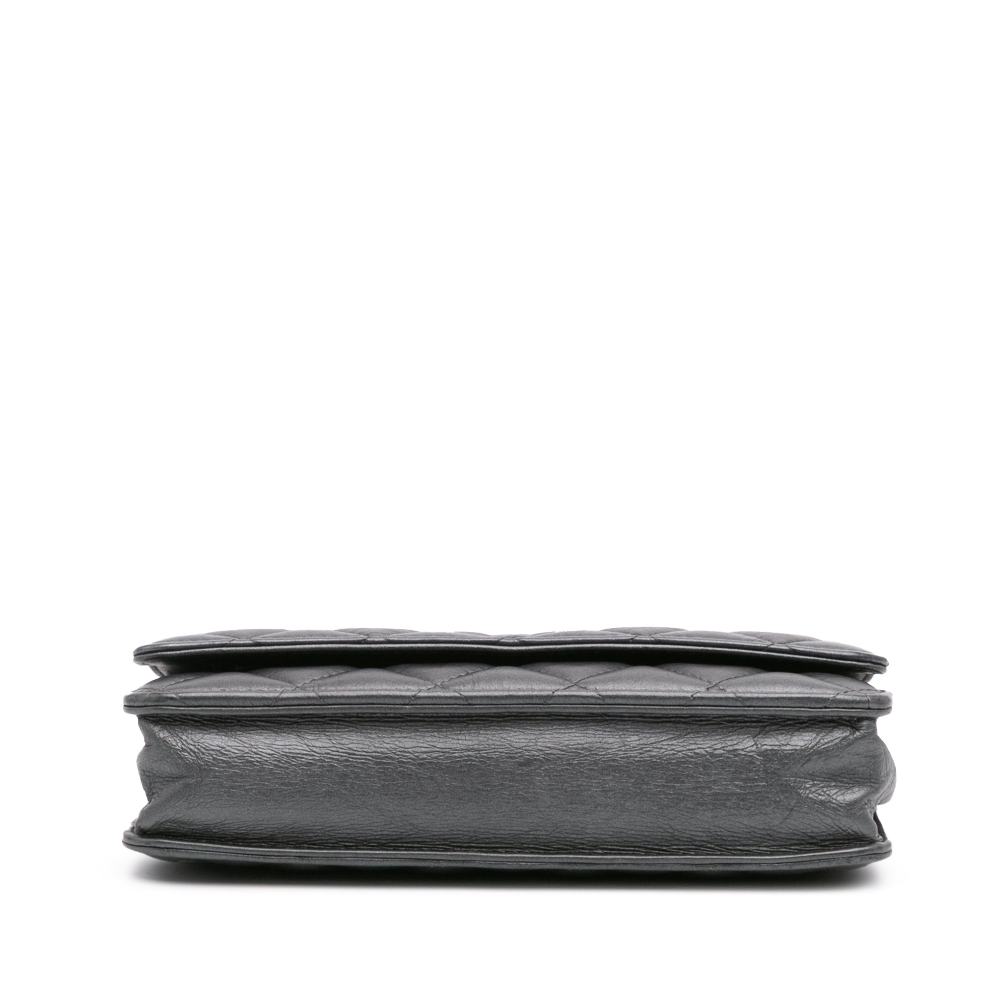 Quilted Aged Calfskin Tassel Wallet On Chain