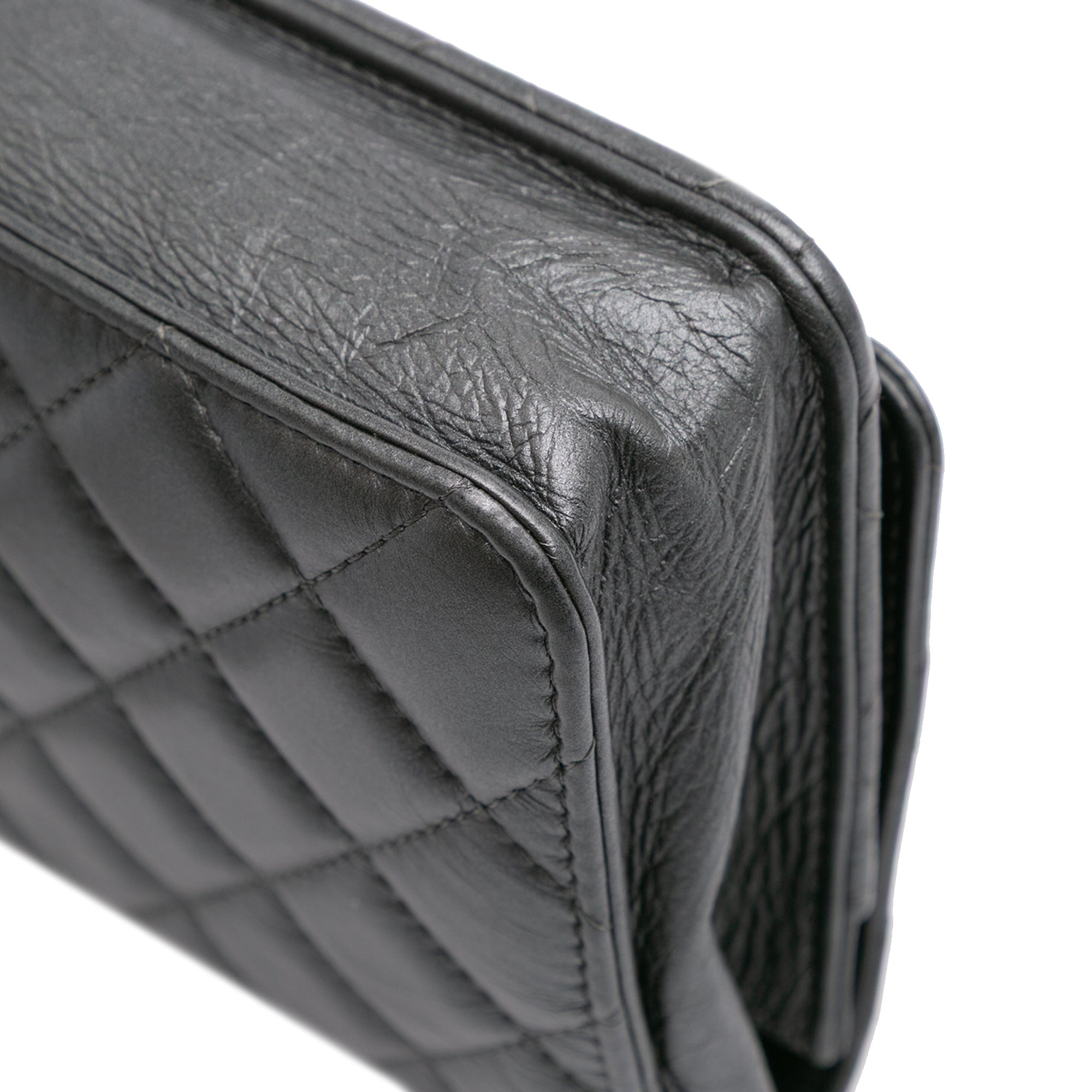 Quilted Aged Calfskin Tassel Wallet On Chain