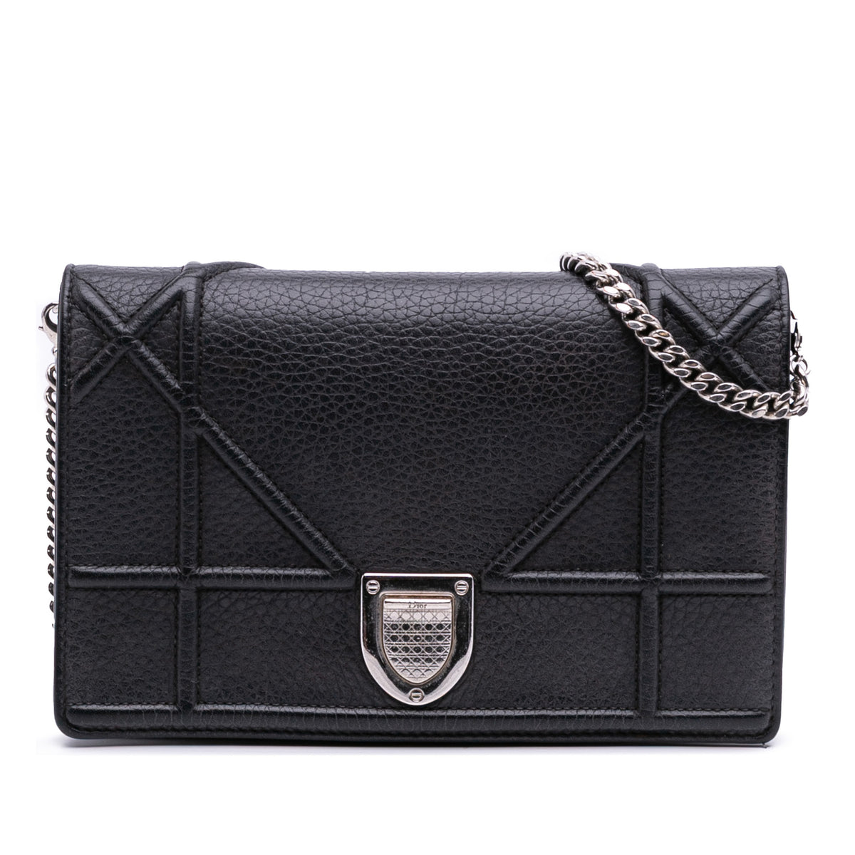 Grained Calfskin Diorama Wallet on Chain