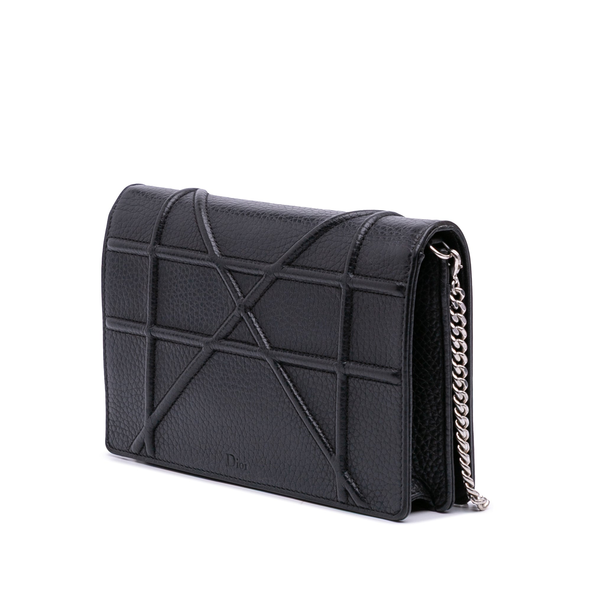 Grained Calfskin Diorama Wallet on Chain