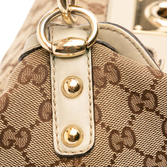 Large GG Canvas Bamboo Indy Hobo
