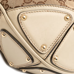 Large GG Canvas Bamboo Indy Hobo