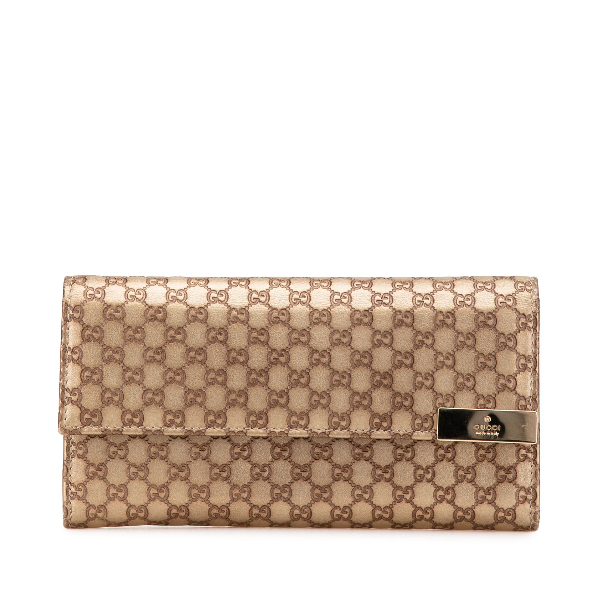 Metallic Microguccissima Dice Continental Wallet