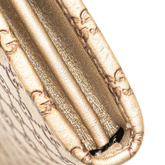 Metallic Microguccissima Dice Continental Wallet