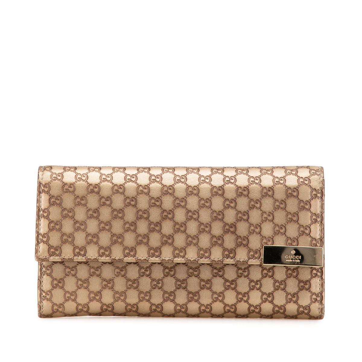 Metallic Microguccissima Dice Continental Wallet