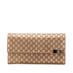 Metallic Microguccissima Dice Continental Wallet