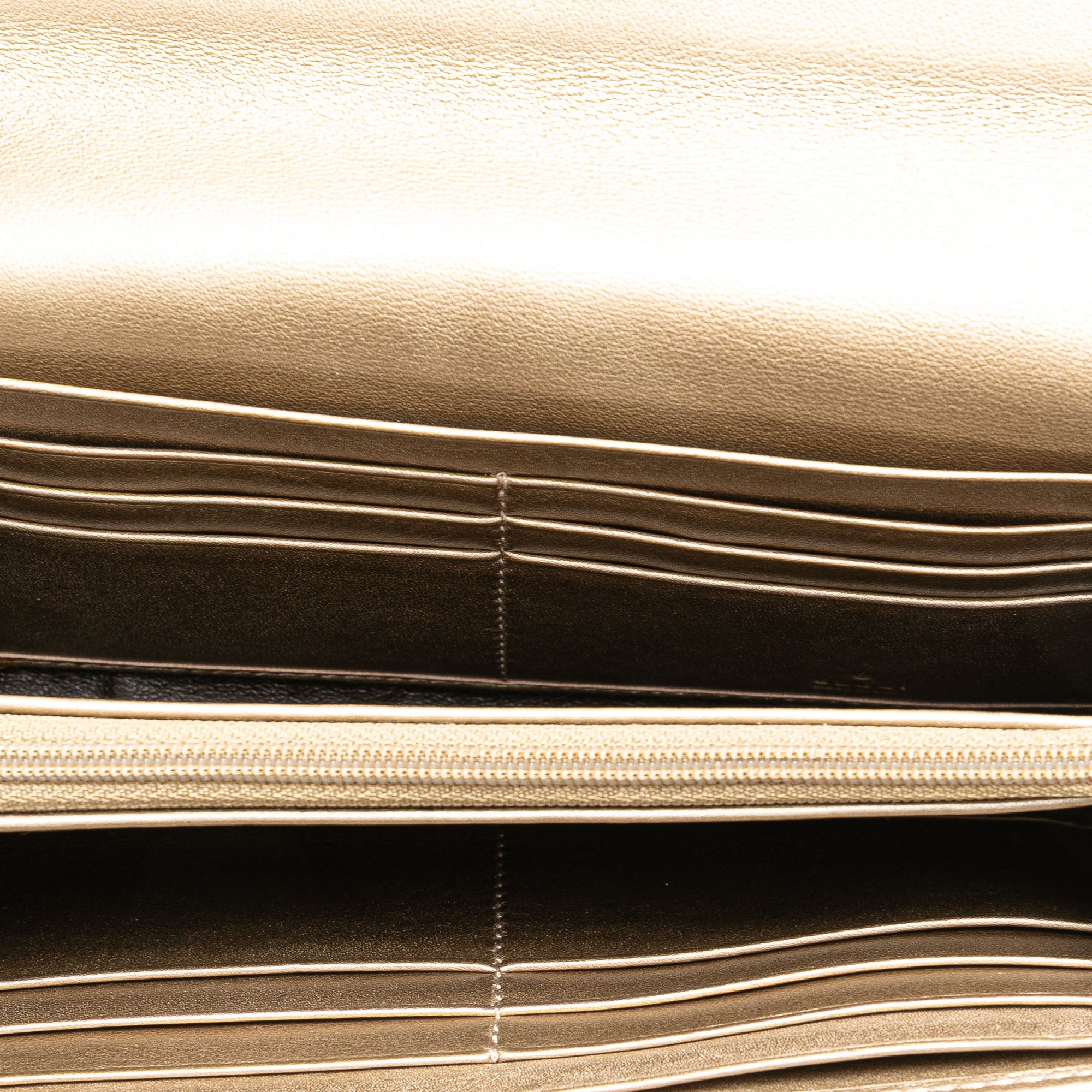 Metallic Microguccissima Dice Continental Wallet