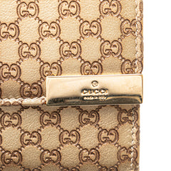 Metallic Microguccissima Dice Continental Wallet