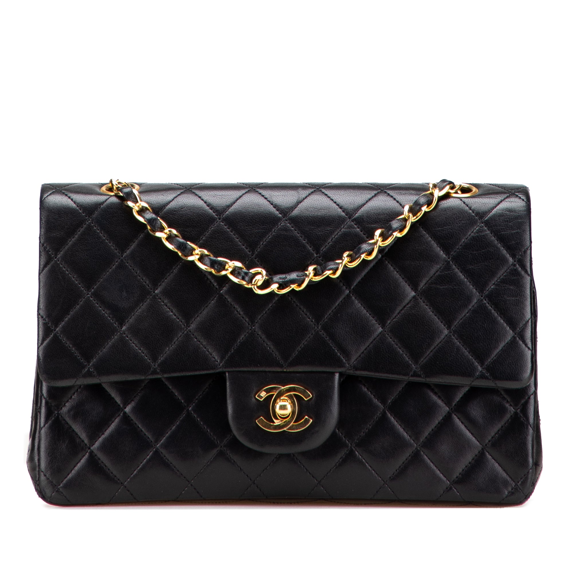 Medium Classic Lambskin Double Flap