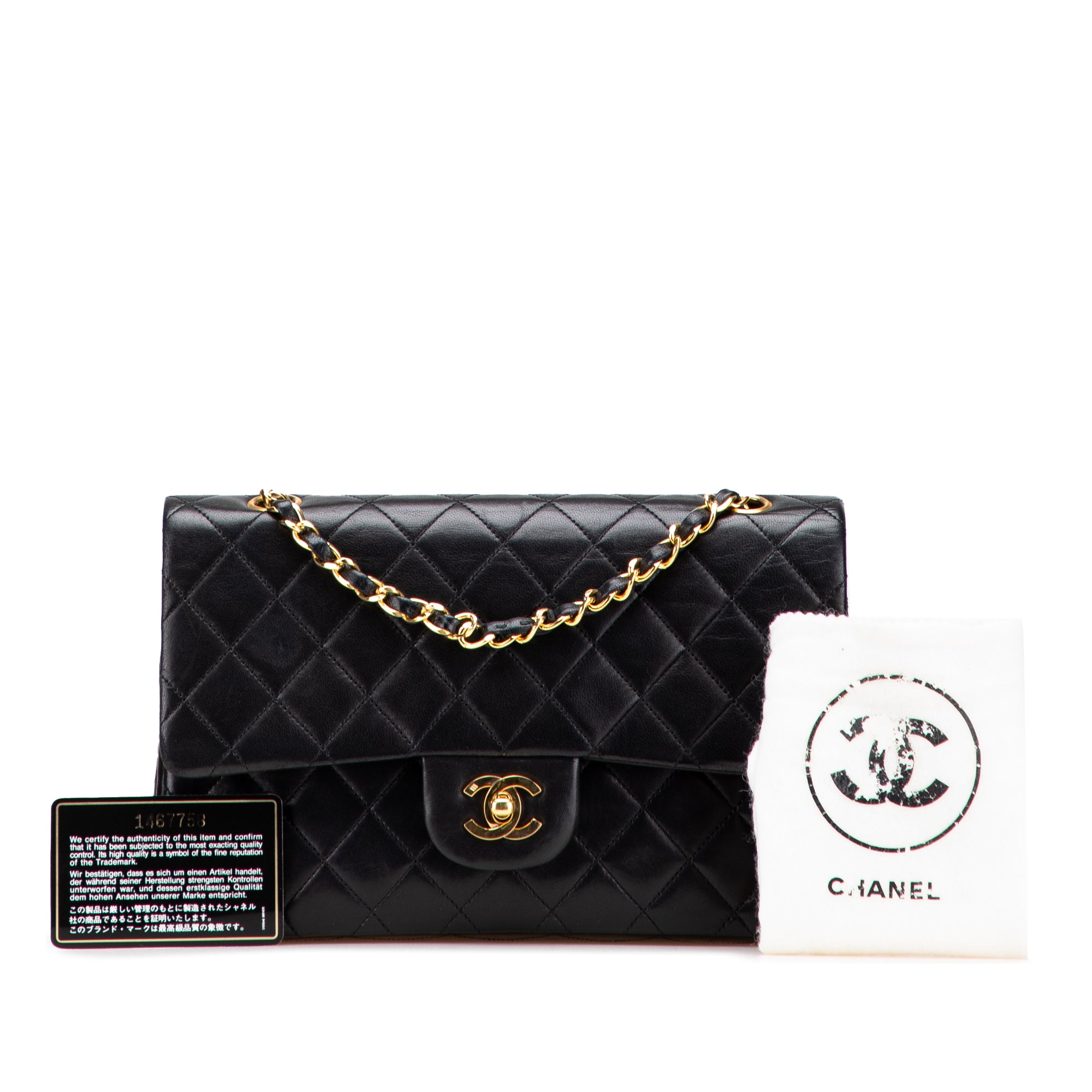 Medium Classic Lambskin Double Flap