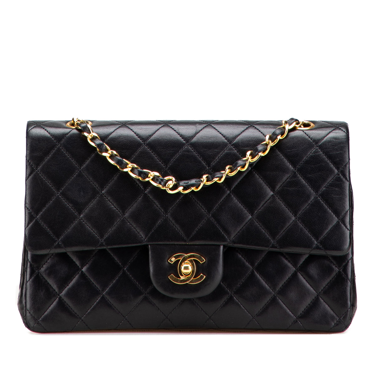 Medium Classic Lambskin Double Flap