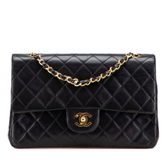 Medium Classic Lambskin Double Flap
