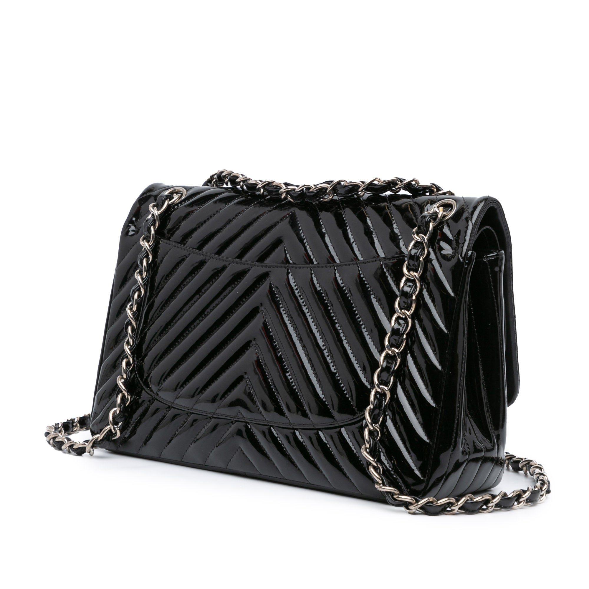 Jumbo Classic Chevron Patent Double Flap