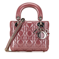 Mini Metallic Lambskin Cannage Lady Dior_0