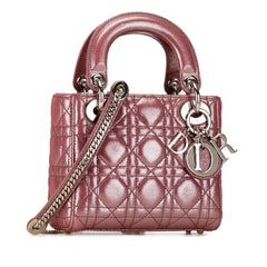 Mini Metallic Lambskin Cannage Lady Dior_1