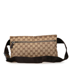 GG Canvas Double Pocket Belt Bag