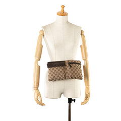 GG Canvas Double Pocket Belt Bag